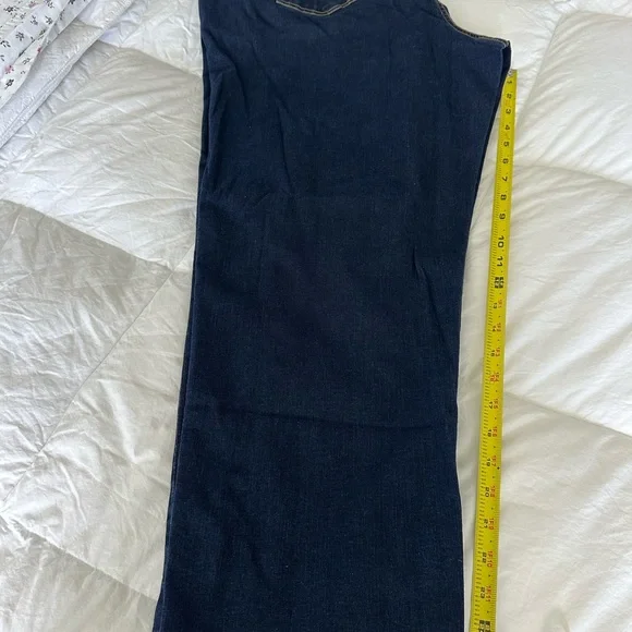 Woman Within plus size 24W jeans dark indigo straight leg. - Picture 3 of 9